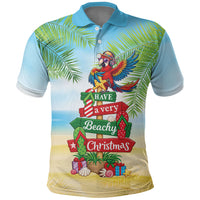 Hawaii Christmas Polo Shirt Have A Very Beachy Christmas LT05 Multicolor - Polynesian Pride