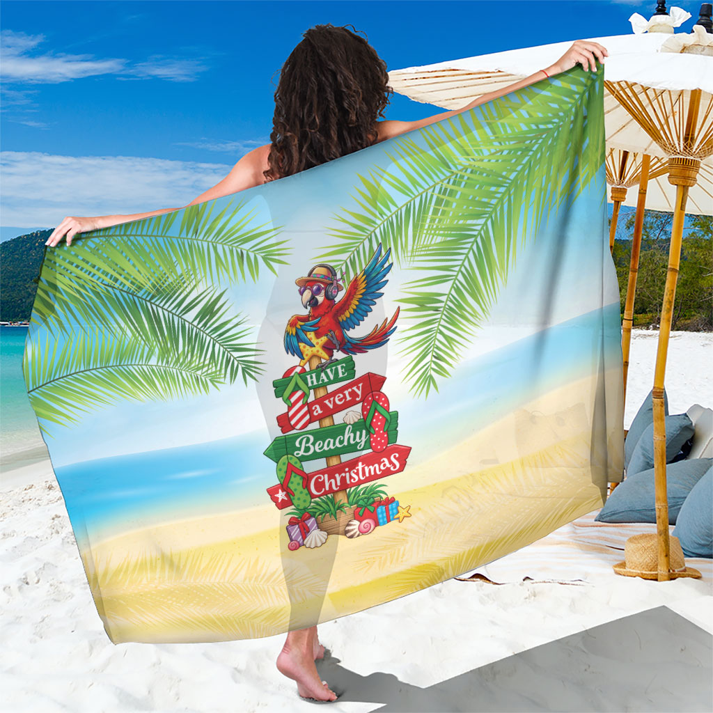 Hawaii Christmas Sarong Have A Very Beachy Christmas LT05 One Size 44 x 66 inches Multicolor - Polynesian Pride