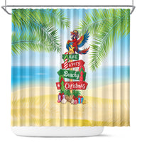 Hawaii Christmas Shower Curtain Have A Very Beachy Christmas LT05 Multicolor - Polynesian Pride