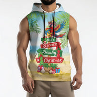 Hawaii Christmas Sleeveless Hoodie Have A Very Beachy Christmas LT05 - Polynesian Pride