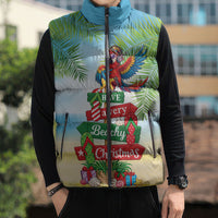 Hawaii Christmas Sleeveless Puffer Jacket Have A Very Beachy Christmas LT05 - Polynesian Pride