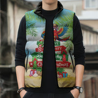 Hawaii Christmas Sleeveless Puffer Jacket Have A Very Beachy Christmas LT05 - Polynesian Pride