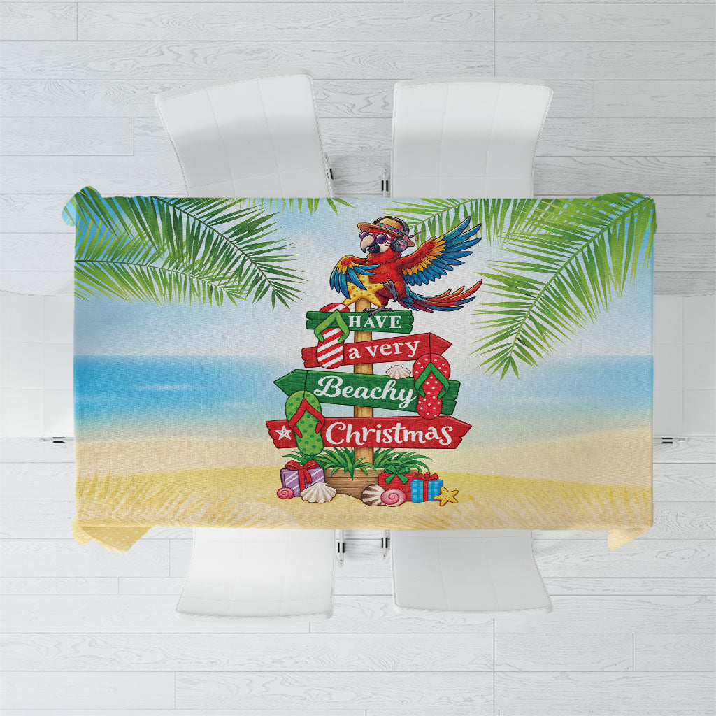 Hawaii Christmas Tablecloth Have A Very Beachy Christmas LT05 Multicolor - Polynesian Pride