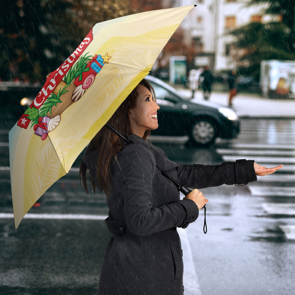 Hawaii Christmas Umbrella Have A Very Beachy Christmas LT05 - Polynesian Pride