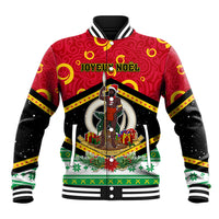 Personalized Vanuatu Christmas Baseball Jacket Santa God Yumi LT05 Unisex Red - Polynesian Pride