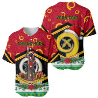 Personalized Vanuatu Christmas Baseball Jersey Santa God Yumi LT05 - Polynesian Pride