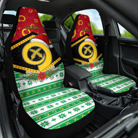 Personalized Vanuatu Christmas Car Seat Cover Santa God Yumi LT05 One Size Red - Polynesian Pride