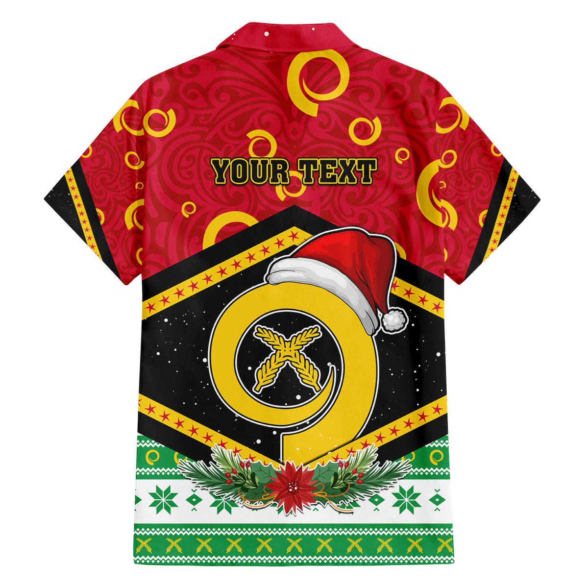 Personalized Vanuatu Christmas Family Matching Long Sleeve Bodycon Dress and Hawaiian Shirt Santa God Yumi LT05 - Polynesian Pride