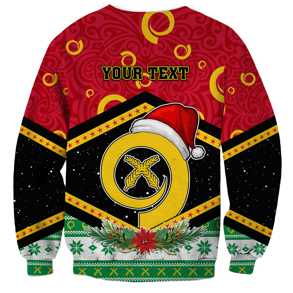 Personalized Vanuatu Christmas Sweatshirt Santa God Yumi LT05 - Polynesian Pride