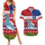 Personalized Samoa Christmas Couples Matching Summer Maxi Dress and Hawaiian Shirt Santas Whale Manuia Le Kerisimasi LT05 Red - Polynesian Pride
