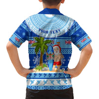 Personalized Fiji Christmas Kid Hawaiian Shirt Santa Claus Surf Marau Na Kerisimasi LT05 - Polynesian Pride