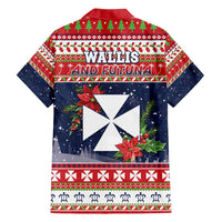 Wallis and Futuna Christmas Family Matching Off Shoulder Maxi Dress and Hawaiian Shirt Poinsettia Joyeux Noel LT05 - Polynesian Pride