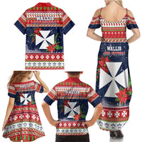 Wallis and Futuna Christmas Family Matching Summer Maxi Dress and Hawaiian Shirt Poinsettia Joyeux Noel LT05 - Polynesian Pride