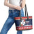 Wallis and Futuna Christmas Leather Tote Bag Poinsettia Joyeux Noel