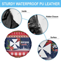 Wallis and Futuna Christmas Spare Tire Cover Poinsettia Joyeux Noel