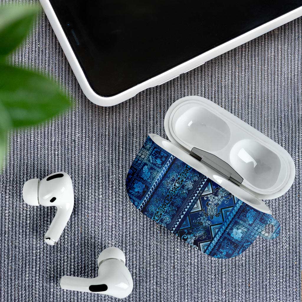 Hawaii Makahiki Turtle AirPods Case Galaxy Tapa Pattern - Polynesian Pride