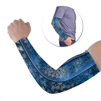 Hawaii Makahiki Turtle Arm Sleeves Galaxy Tapa Pattern LT05 Set of 2 Galaxy - Polynesian Pride