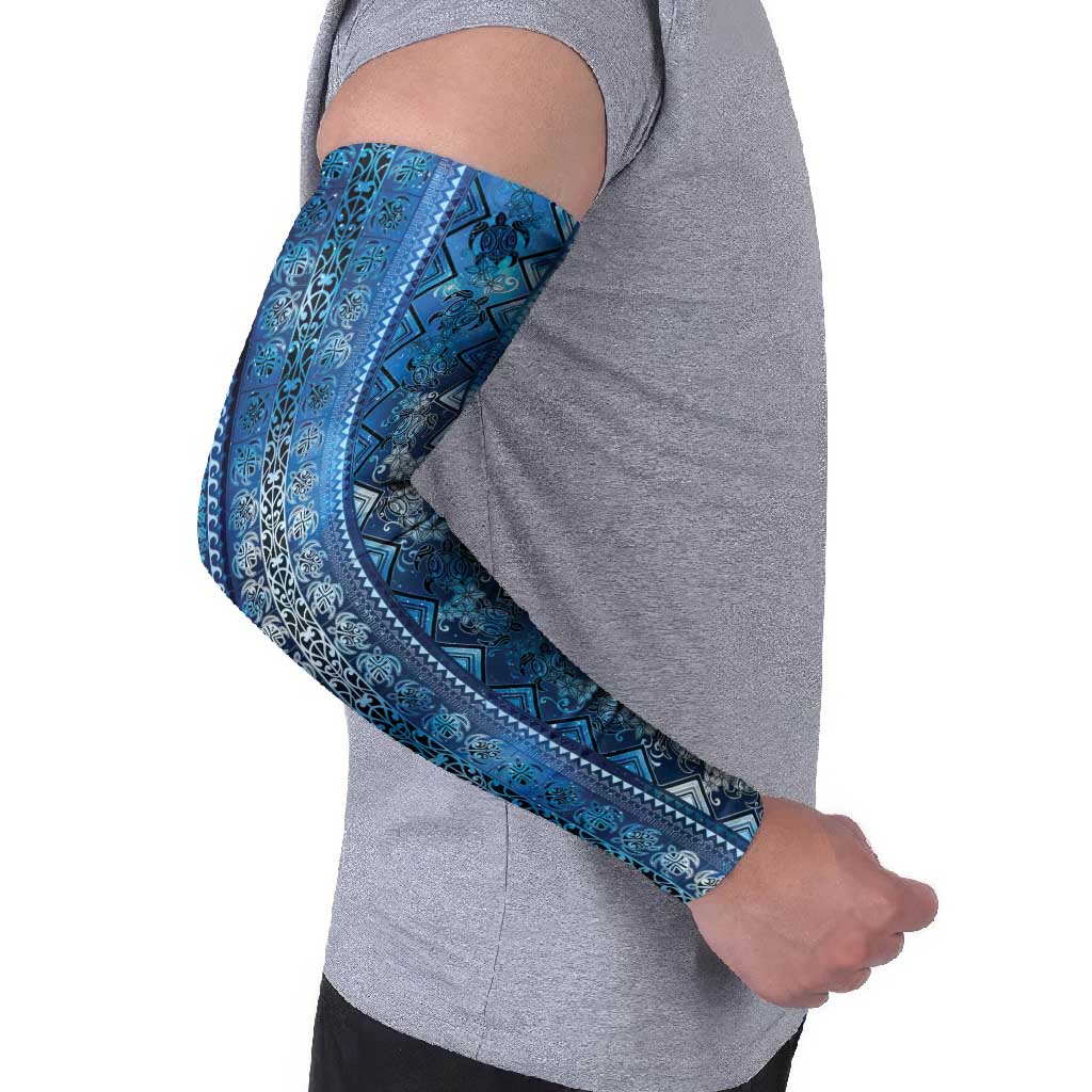Hawaii Makahiki Turtle Arm Sleeves Galaxy Tapa Pattern LT05 - Polynesian Pride