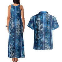 Hawaii Makahiki Turtle Couples Matching Tank Maxi Dress and Hawaiian Shirt Galaxy Tapa Pattern LT05 - Polynesian Pride