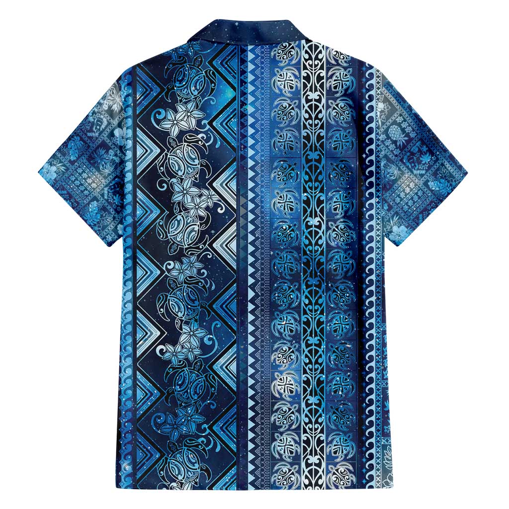 Hawaii Makahiki Turtle Family Matching Puletasi and Hawaiian Shirt Galaxy Tapa Pattern - Polynesian Pride