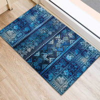 Hawaii Makahiki Turtle Rubber Doormat Galaxy Tapa Pattern - Polynesian Pride