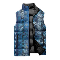 Hawaii Makahiki Turtle Sleeveless Puffer Jacket Galaxy Tapa Pattern - Polynesian Pride
