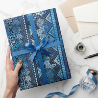 Hawaii Makahiki Turtle Wrapping Paper Galaxy Tapa Pattern - Polynesian Pride