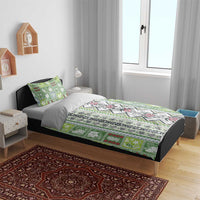 Hawaii Makahiki Turtle Bedding Set Green Tapa Pattern - Polynesian Pride