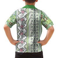 Hawaii Makahiki Turtle Hawaiian Shirt Green Tapa Pattern - Polynesian Pride