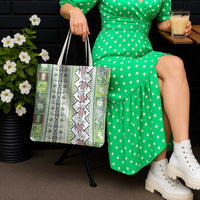 Hawaii Makahiki Turtle Tote Bag Green Tapa Pattern - Polynesian Pride