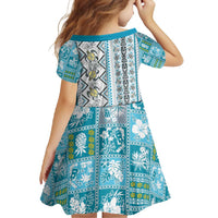 Hawaii Makahiki Turtle Family Matching Mermaid Dress and Hawaiian Shirt Blue Tapa Pattern - Polynesian Pride