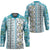 Hawaii Makahiki Turtle Hockey Jersey Blue Tapa Pattern - Polynesian Pride