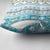 Hawaii Makahiki Turtle Pillow Cover Blue Tapa Pattern - Polynesian Pride