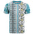 Hawaii Makahiki Turtle T Shirt Blue Tapa Pattern - Polynesian Pride