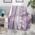 Hawaii Makahiki Turtle Blanket Violet Tapa Pattern - Polynesian Pride