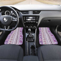 Hawaii Makahiki Turtle Car Mats Violet Tapa Pattern - Polynesian Pride