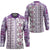 Hawaii Makahiki Turtle Hockey Jersey Violet Tapa Pattern - Polynesian Pride