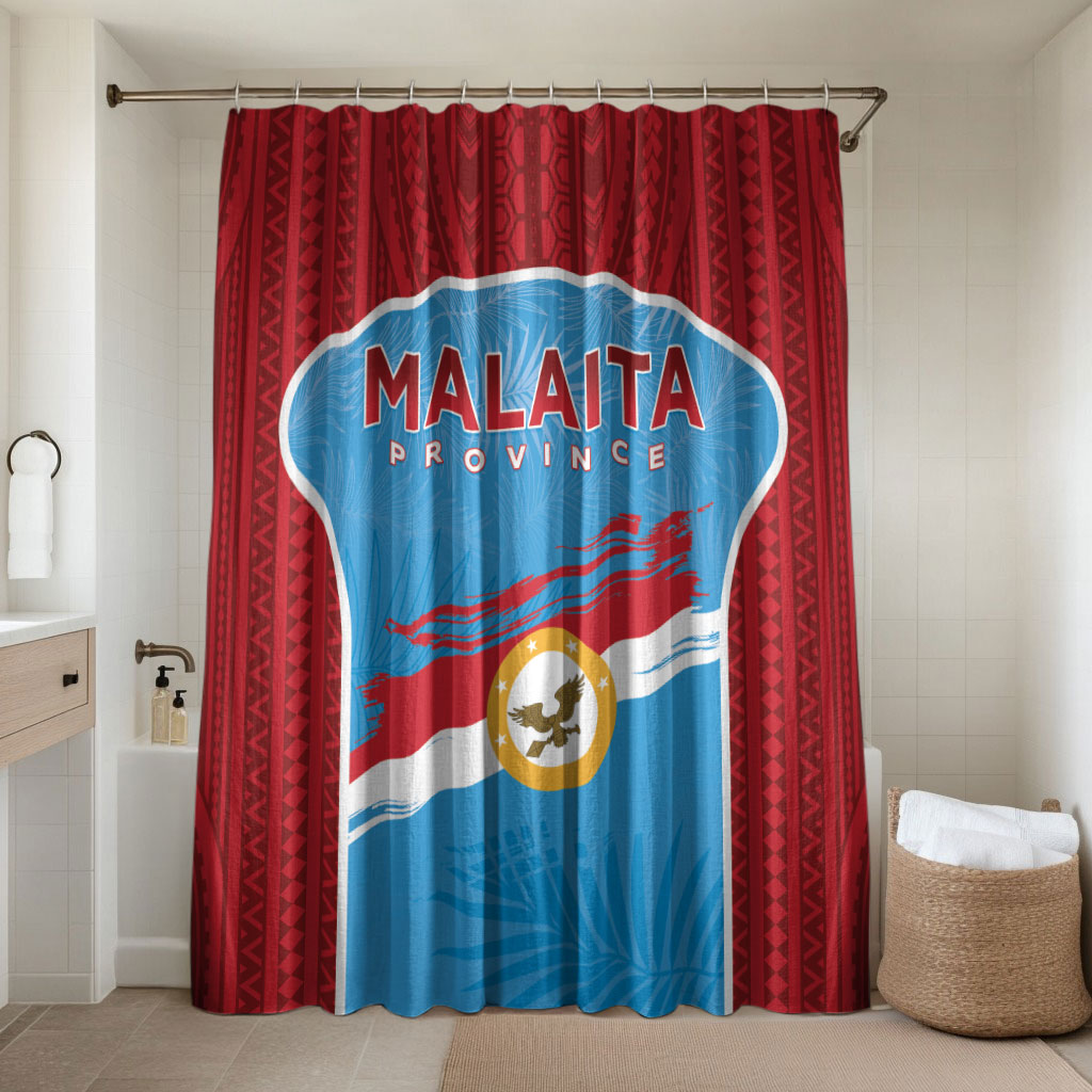 Malaita Province Day Bathroom Set Unique Style LT05 Shower Curtain Only Blue - Polynesian Pride