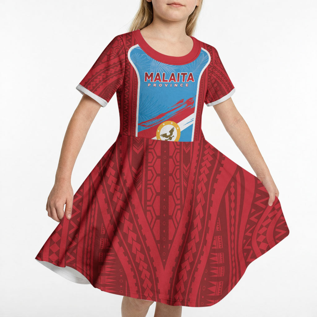 Personalised Malaita Province Day Kid Short Sleeve Dress Unique Style LT05 - Polynesian Pride