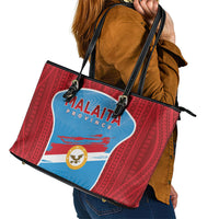 Malaita Province Day Leather Tote Bag Unique Style LT05 - Polynesian Pride