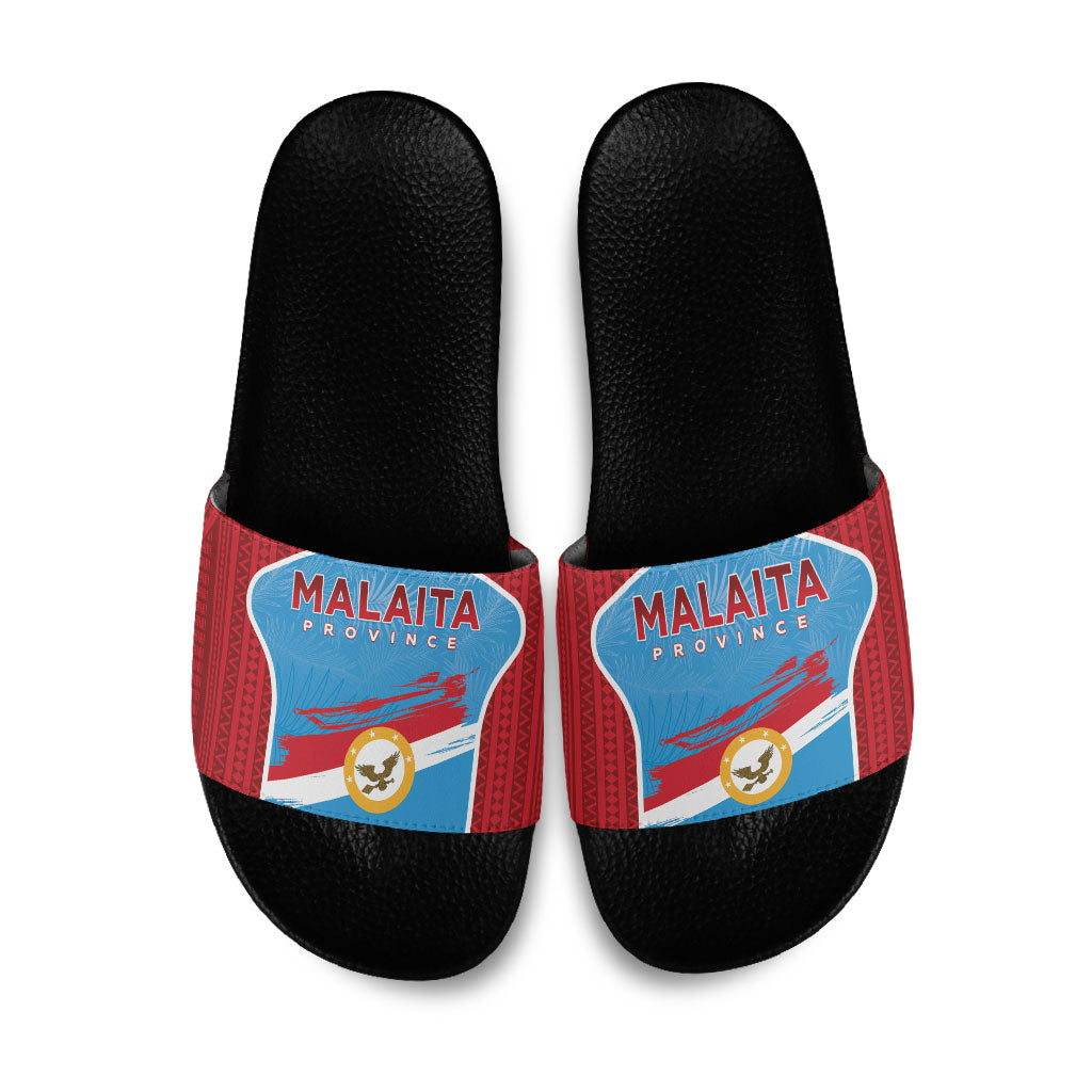 Malaita Province Day Slide Sandals Unique Style LT05 Blue - Polynesian Pride