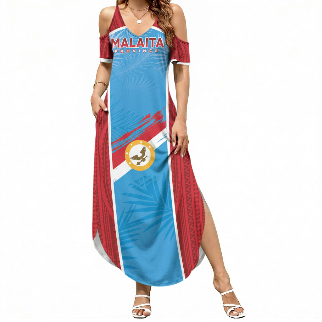 Personalised Malaita Province Day Summer Maxi Dress Unique Style LT05 Women Blue - Polynesian Pride