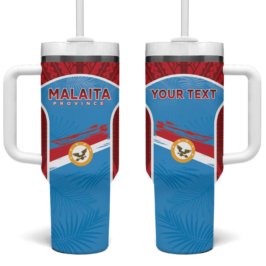 Personalised Malaita Province Day Tumbler With Handle Unique Style LT05 One Size: 40 oz Blue - Polynesian Pride