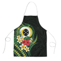 Solomon Islands Western Province Apron Polynesian Pattern With Tropical Flowers LT05 Green - Polynesian Pride