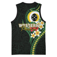 Solomon Islands Western Province Basketball Jersey Polynesian Pattern With Tropical Flowers LT05 - Polynesian Pride