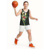 Solomon Islands Western Province Basketball Jersey Polynesian Pattern With Tropical Flowers LT05 - Polynesian Pride