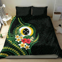 Solomon Islands Western Province Bedding Set Polynesian Pattern With Tropical Flowers LT05 - Polynesian Pride