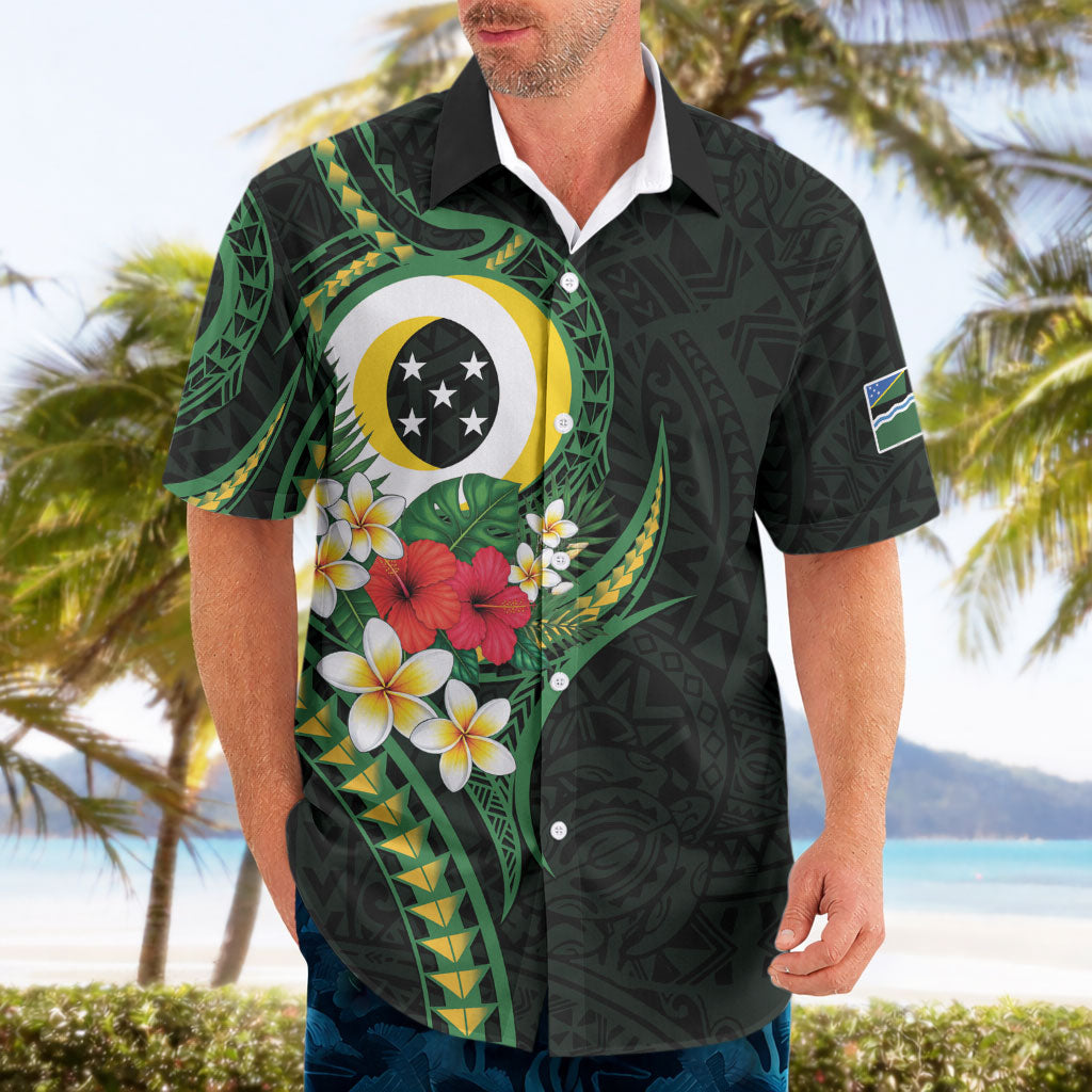 Solomon Islands Western Province Hawaiian Shirt Polynesian Pattern With Tropical Flowers LT05 - Polynesian Pride