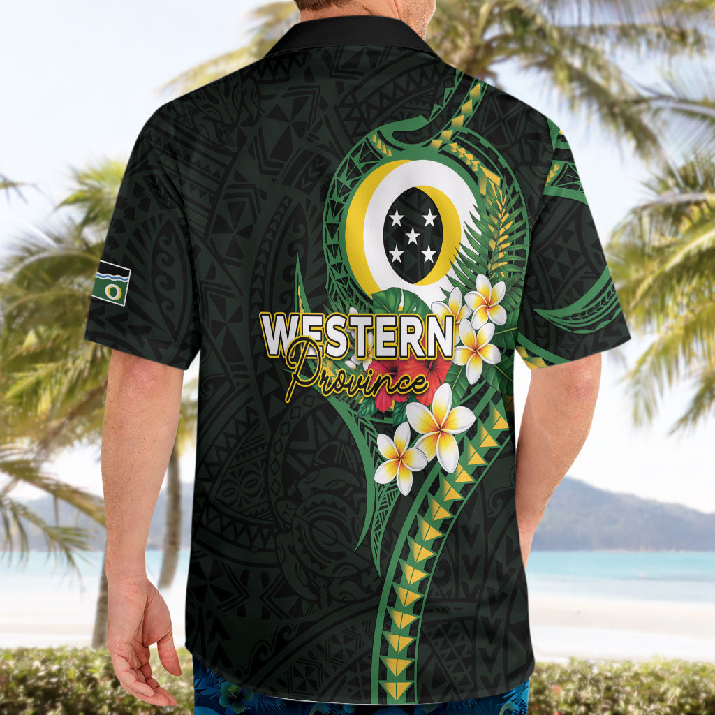 Solomon Islands Western Province Hawaiian Shirt Polynesian Pattern With Tropical Flowers LT05 - Polynesian Pride
