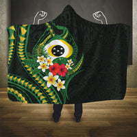 Solomon Islands Western Province Hooded Blanket Polynesian Pattern With Tropical Flowers LT05 - Polynesian Pride